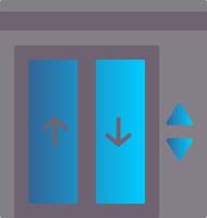 Elevator Flat Gradient  Icon vector