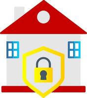 House Protection Flat Gradient  Icon vector
