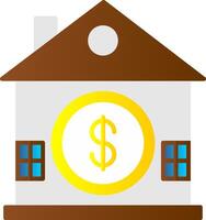 House Saving Flat Gradient  Icon vector