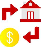 Property Exchange Flat Gradient  Icon vector