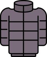 Puffer Coat Line Filled Gradient  Icon vector