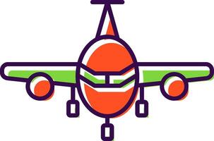 Airplane Filled  Icon vector