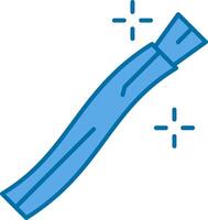 miswak lleno azul icono vector