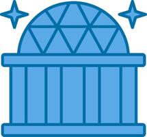 Dome Filled Blue  Icon vector