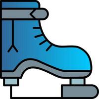 Ice Skate Line Filled Gradient  Icon vector