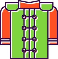 Marching Uniform Filled  Icon vector