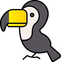 Toucan Line Filled Gradient  Icon vector