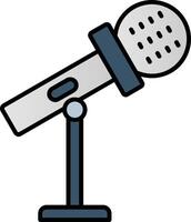 estar mic línea lleno degradado icono vector