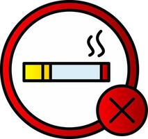 No Smoking Line Filled Gradient  Icon vector