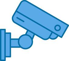 Security Camera Filled Blue  Icon vector