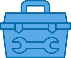 Toolbox Filled Blue  Icon vector