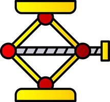 Screw Jack Line Filled Gradient  Icon vector