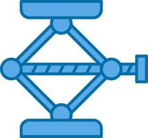 Screw Jack Filled Blue  Icon vector