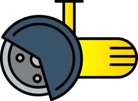 Angle Grinder Line Filled Gradient  Icon vector