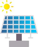 solar panel plano degradado icono vector