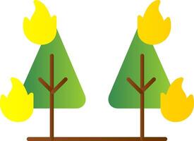 Wildfire Flat Gradient  Icon vector