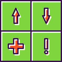 Swot Analysis Filled  Icon vector