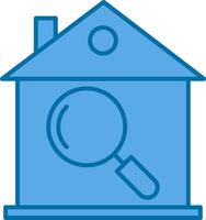 House Inspection Filled Blue  Icon vector
