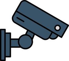 Security Camera Line Filled Gradient  Icon vector