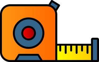 Measuring Line Filled Gradient  Icon vector