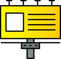 Billboards Line Filled Gradient  Icon vector