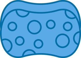 Sponge Filled Blue  Icon vector