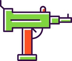 Uzi Filled  Icon vector