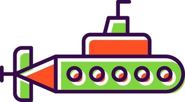 Submarine Filled  Icon vector