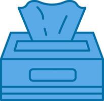 Tissue Box Filled Blue  Icon vector