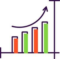 Bar Chart Filled  Icon vector