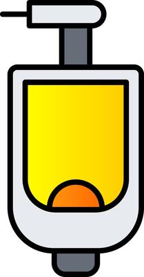 Urinal Line Filled Gradient  Icon