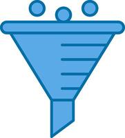 Funnel Filled Blue  Icon vector
