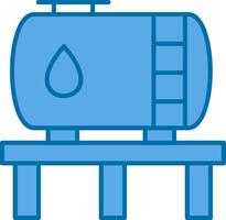 Tank Filled Blue  Icon vector