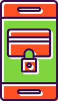 Secure Payment Filled  Icon vector