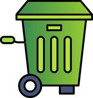 Trash Bin Line Filled Gradient  Icon vector