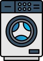 Washing Machine Line Filled Gradient  Icon vector