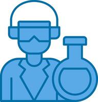 Chemist Filled Blue  Icon vector