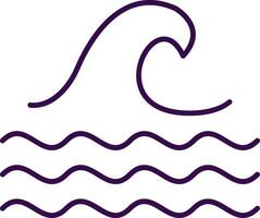 Wave Filled  Icon vector