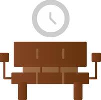 Waiting Room Flat Gradient  Icon vector