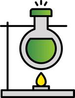 Bunsen Burner Line Filled Gradient  Icon vector