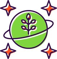 Planet Filled  Icon vector