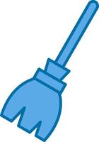 Broom Filled Blue  Icon vector