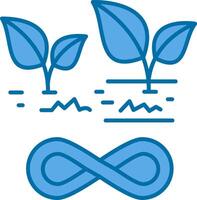 Sustainable Agriculture Filled Blue  Icon vector