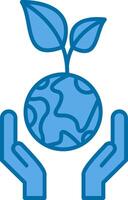 Sustainable Development Filled Blue  Icon vector