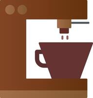 café máquina plano degradado icono vector
