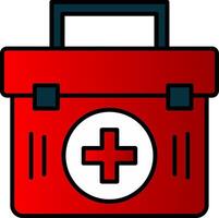 First Aid Kit Line Filled Gradient  Icon vector