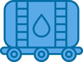 Oil Tank Filled Blue  Icon vector