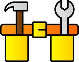 Work Belt Line Filled Gradient  Icon vector