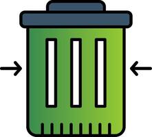 Waste Reduction Line Filled Gradient  Icon vector