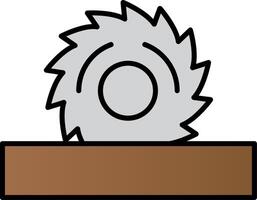 Circular Saw Line Filled Gradient  Icon vector